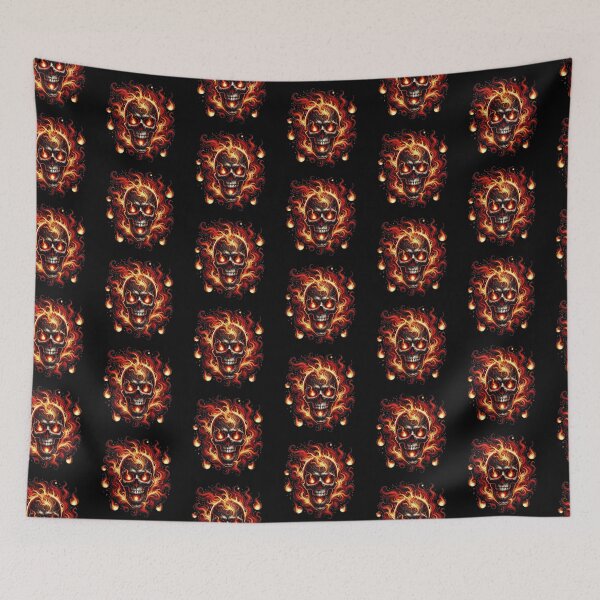 Item preview, Flaming Skull with Red Eyes 6 designed and sold by LaNadaYFundante.