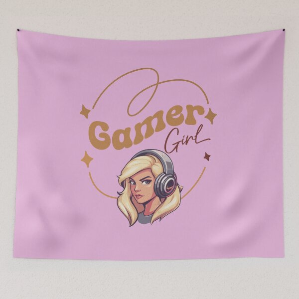 Item preview, Comic cartoon Gamer Girl lettering designed and sold by · GAMING SOUL ·.