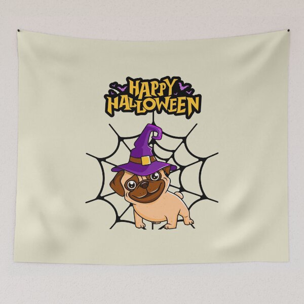 Item preview, Witchy Pug Happy Halloween designed and sold by FanFest.