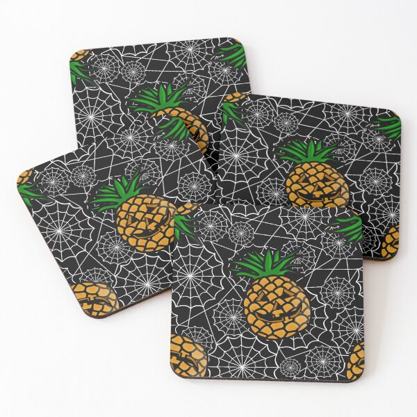 Item preview, halloween pineapple alohaween luau spiderweb designed and sold by Gossip Rag.