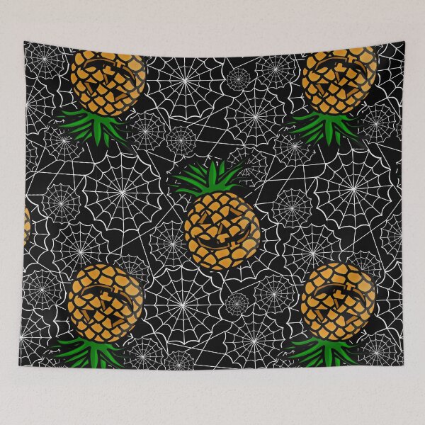 Item preview, halloween pineapple alohaween luau spiderweb designed and sold by Gossip Rag.