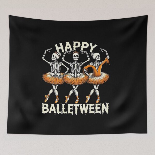 Item preview, Happy Balletween Skeleton Ballerina Tee Dancing Ballet T-Shirt designed and sold by khalidteez.