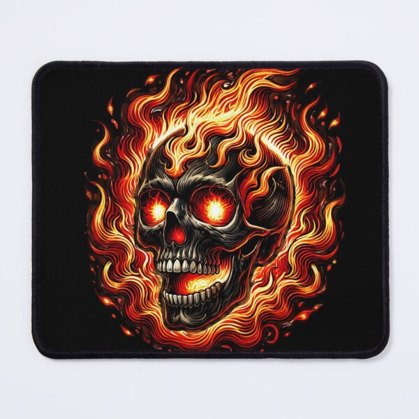 Item preview, Flaming Skull with Red Eyes designed and sold by LaNadaYFundante.