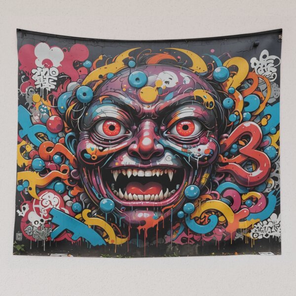 Item preview, Asian Graffiti Vampire, Creepy Street Art, Japanese designed and sold by Burn-Ego.