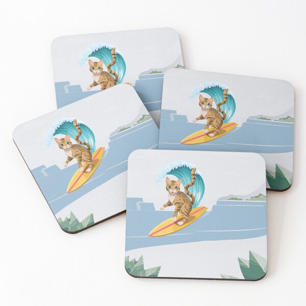 Item preview, Cat surfing designed and sold by 79Graphics.