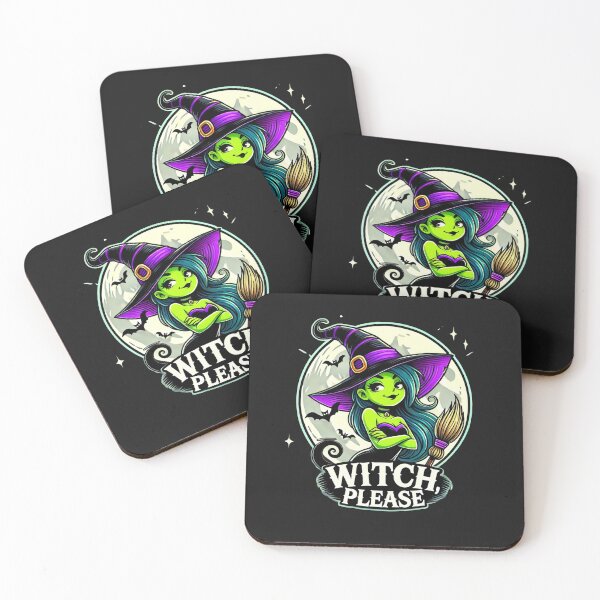 Item preview, Feisty Witch "Witch, Please" Halloween Cartoon Design designed and sold by DominEdge.
