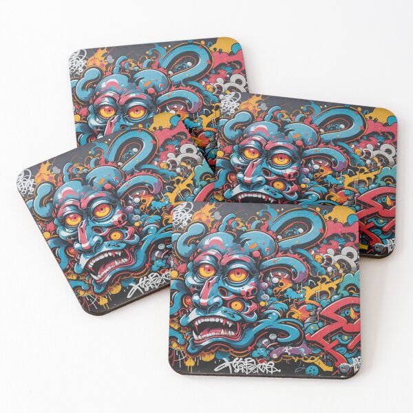 Item preview, Abstract Asian Graffiti, Creepy Street Art, Japanese designed and sold by Burn-Ego.