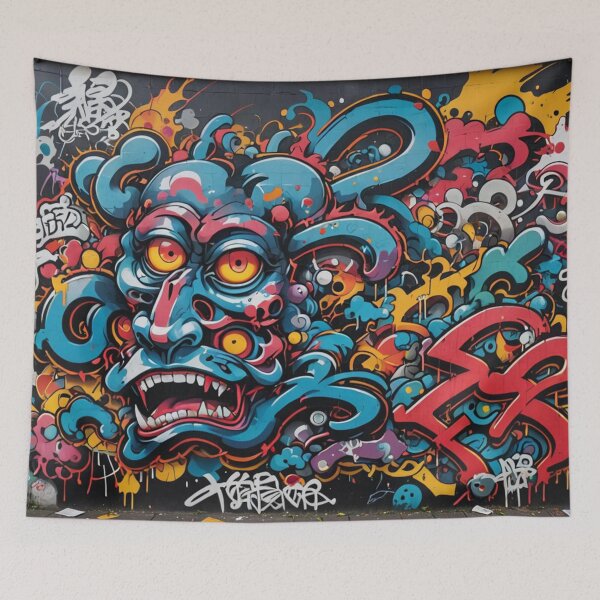 Item preview, Abstract Asian Graffiti, Creepy Street Art, Japanese designed and sold by Burn-Ego.