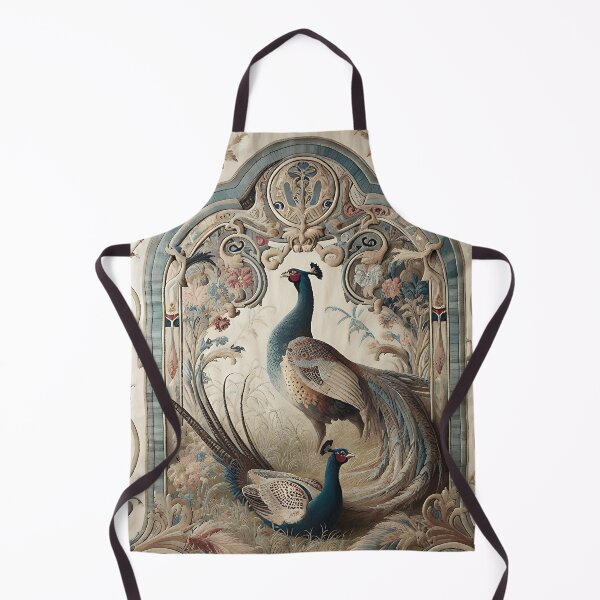 Item preview, Antique French Art Nouveau Tapestry Art With Pheasants designed and sold by DrewRomeoCo.
