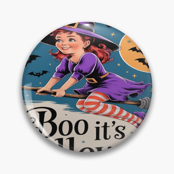 Item preview, Boo! It’s Halloween - Spooky Witch Flying Under the Full Moon designed and sold by Tekumart.
