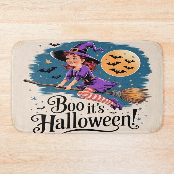 Item preview, Boo! It’s Halloween - Spooky Witch Flying Under the Full Moon designed and sold by Tekumart.