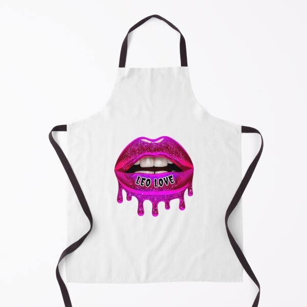Item preview, LEO SEASON STICKER ZODIAC HOT PINK GLITTER LIPS designed and sold by Arts4U.