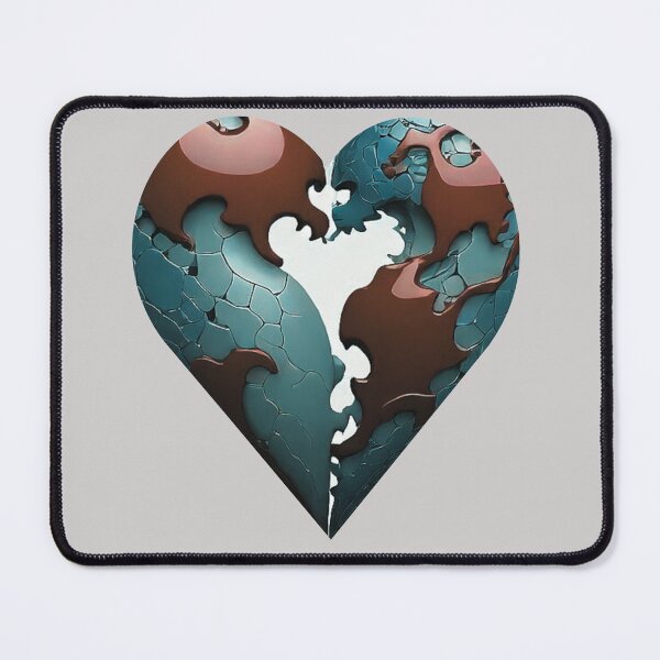 Item preview, BLUE AND BROWN ABSTRACT HEART DESIGN designed and sold by asudesign.