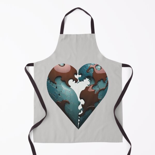 Item preview, BLUE AND BROWN ABSTRACT HEART DESIGN designed and sold by asudesign.