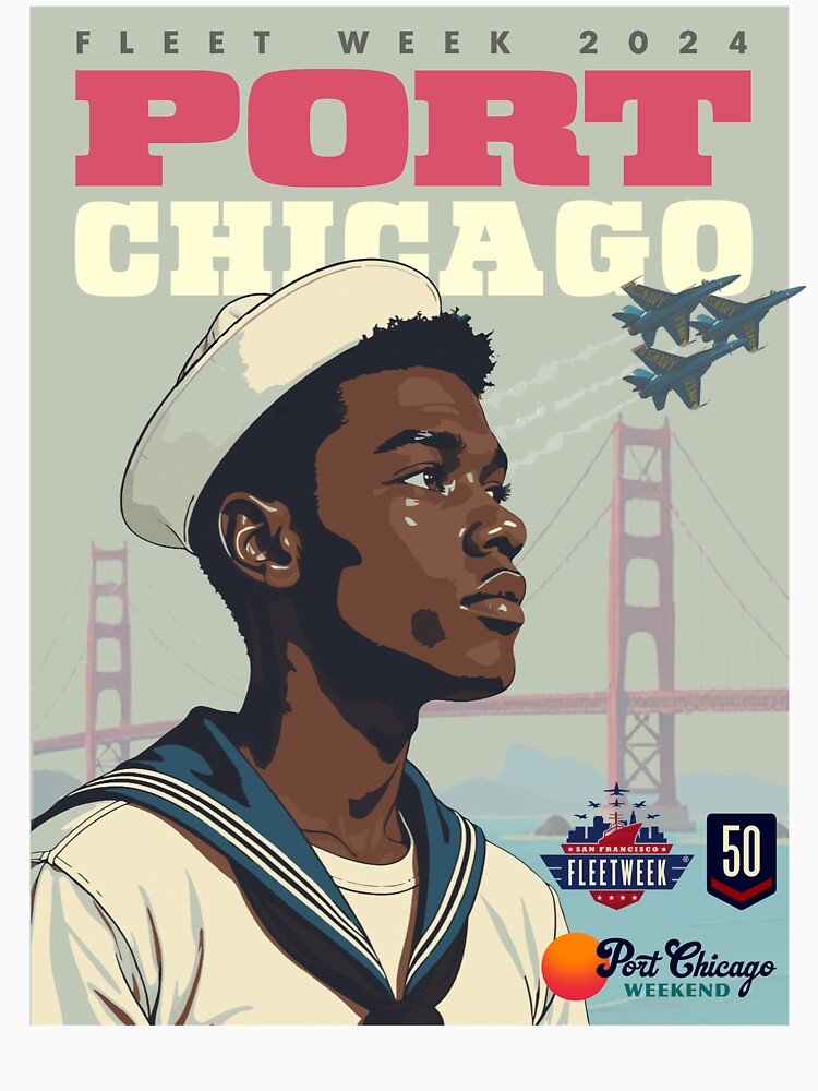Thumbnail 3 of 3, Fitted T-Shirt, Port Chicago Fleet Week 2024 designed and sold by PortChicago.