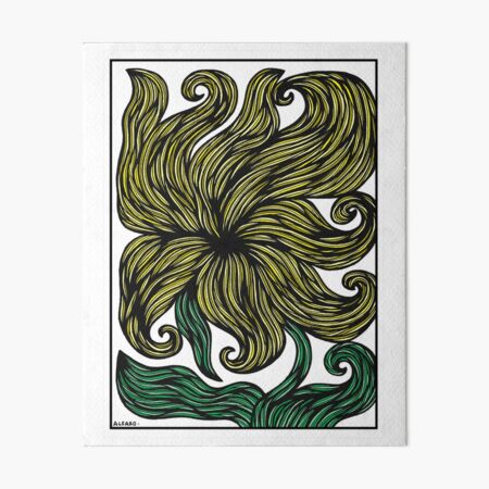 Golden Bloom Art Board Print