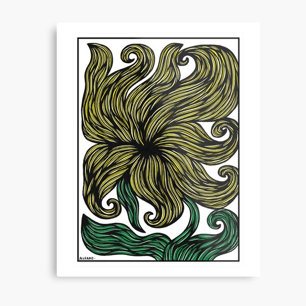 Golden Bloom Metal Print