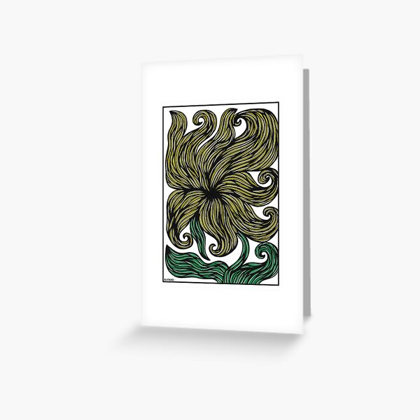 Golden Bloom Greeting Card