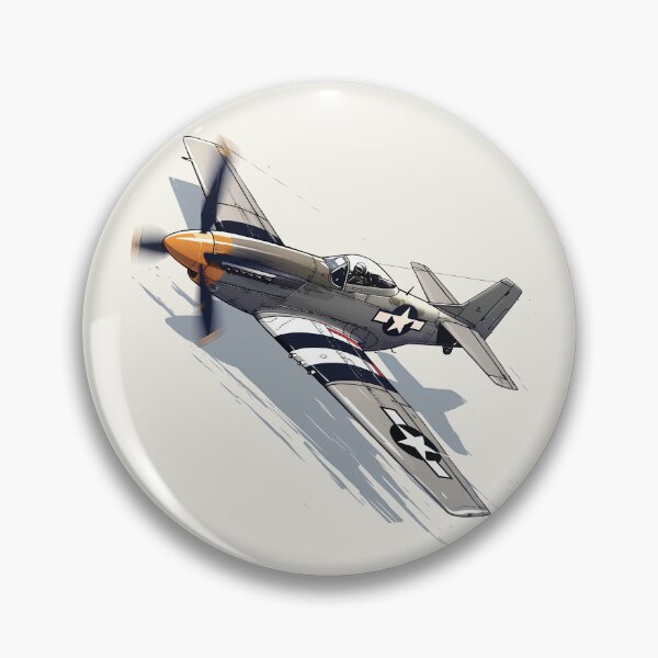 Item preview, Minimalist P-51 Mustang: Iconic WWII Fighter Silhouette designed and sold by Windy-market.