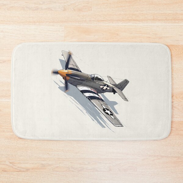 Item preview, Minimalist P-51 Mustang: Iconic WWII Fighter Silhouette designed and sold by Windy-market.