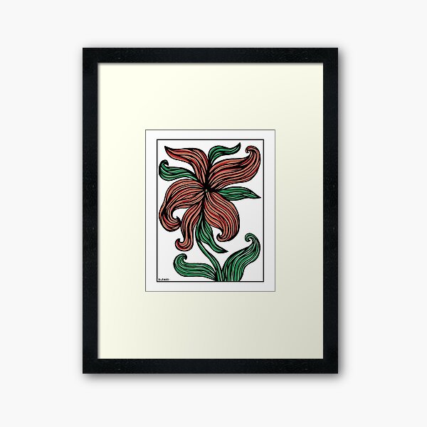 Crimson Blossom Framed Art Print