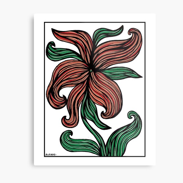 Crimson Blossom Metal Print