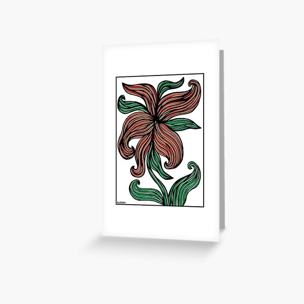 Crimson Blossom Greeting Card