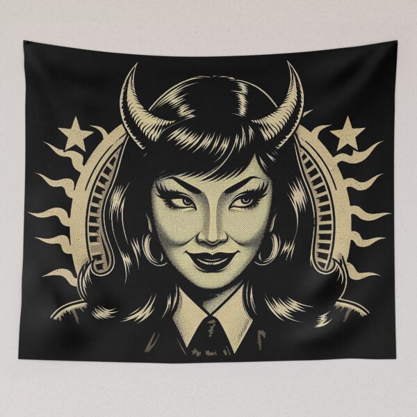 Item preview, Cute Demon Woman designed and sold by PulpVintage.