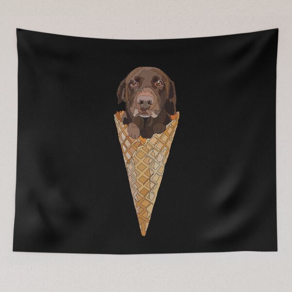 Item preview, Funny Chocolate Labrador Ice Cream designed and sold by Just-Arts-4U.
