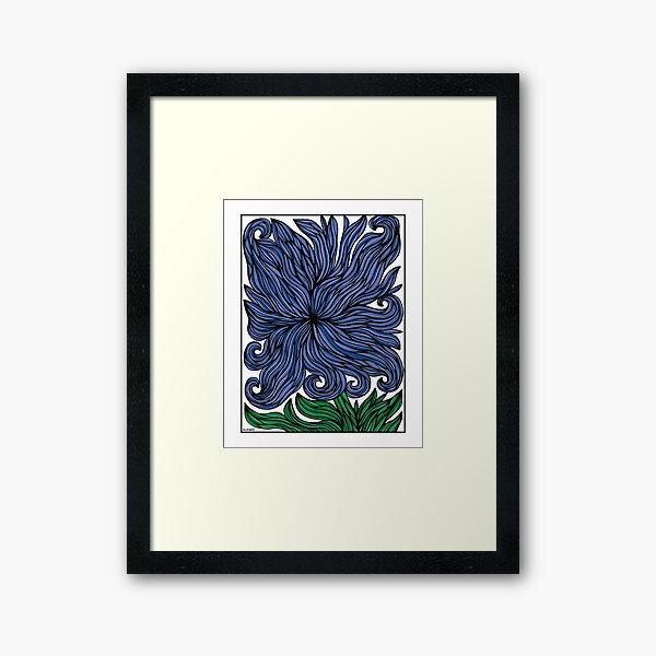Azure Petals Framed Art Print