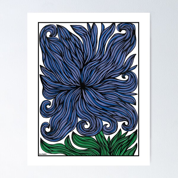 Azure Petals Poster