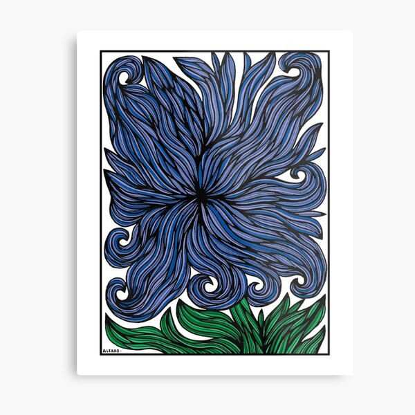 Azure Petals Metal Print