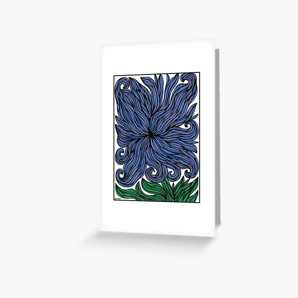 Azure Petals Greeting Card