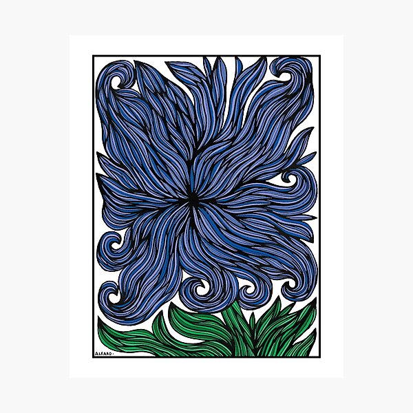 Azure Petals Photographic Print
