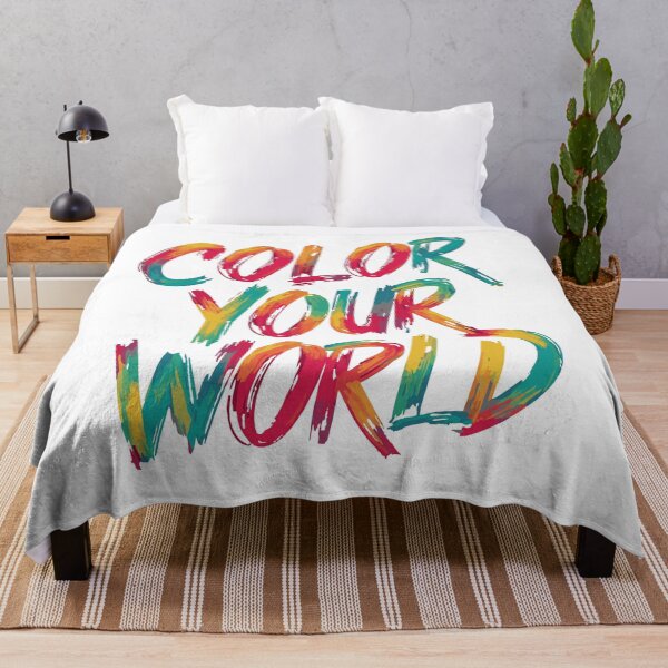 Item preview, Color Your World Motivational Quote Colorful Brush Art designed and sold by creaty-designs.