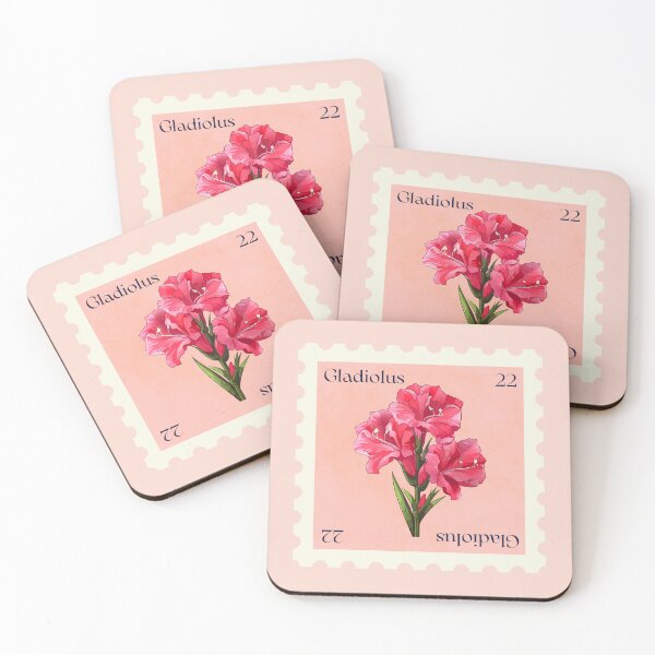 Item preview, Gladiolus Flower stamp designed and sold by Cute-Treasure.