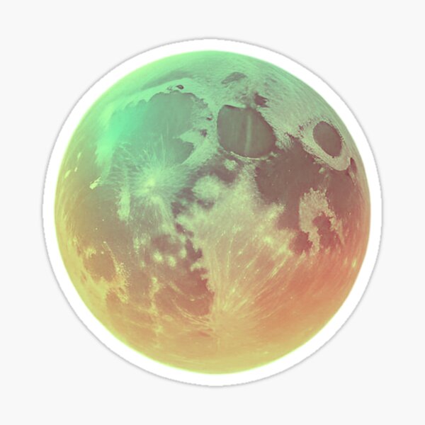 Item preview, MOODY MOON STICKER GOBLIN GREEN designed and sold by Arts4U.