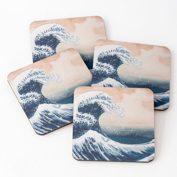 Item preview, Hokusai inspired Great Wave over Scarborough Castle designed and sold by Magentabizarra.