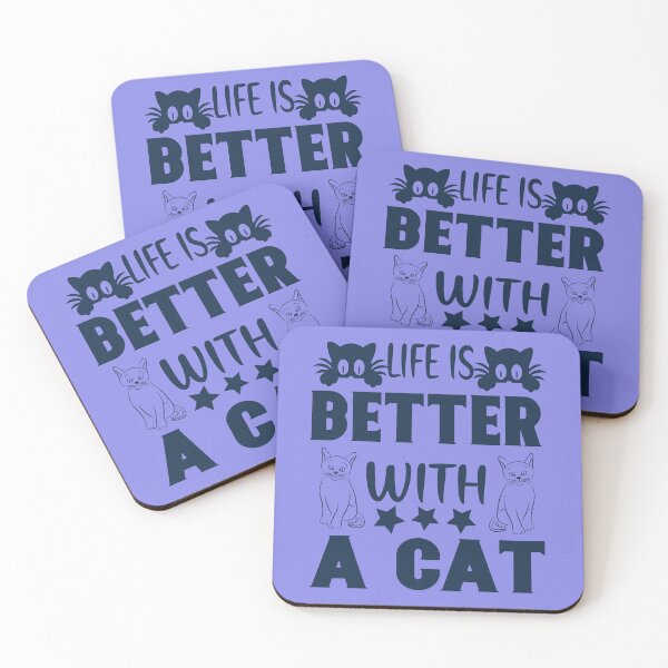 Item preview, Life is better with a cat designed and sold by Kelli Campbell.
