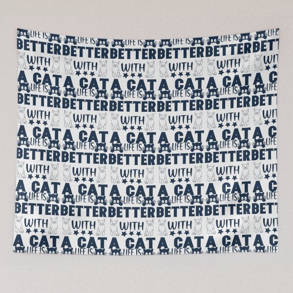 Item preview, Life is better with a cat designed and sold by Kelli Campbell.