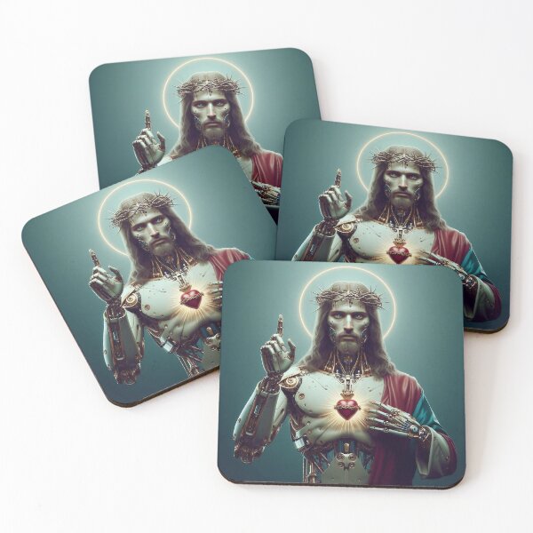 Item preview, Sacred Heart of Cyborg Jesus designed and sold by jay-cack.