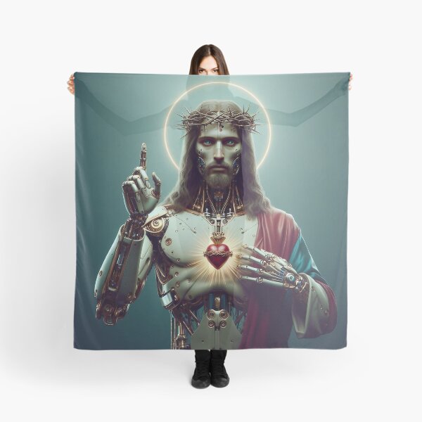 Item preview, Sacred Heart of Cyborg Jesus designed and sold by jay-cack.