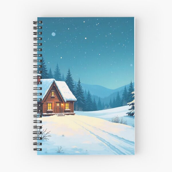 Item preview, Enchanting Christmas Snow Landscape Illustration designed and sold by hjian8219.