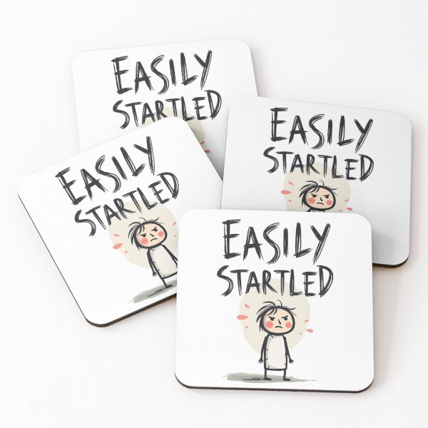 Item preview, Easily Startled Funny Reaction  - Quirky Illustration Design designed and sold by Moad Fahim.