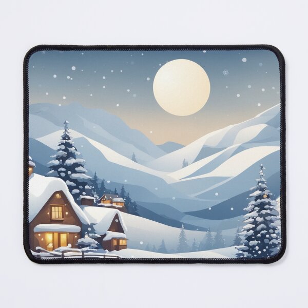 Item preview, Enchanting Christmas Snow Landscape Illustration designed and sold by hjian8219.