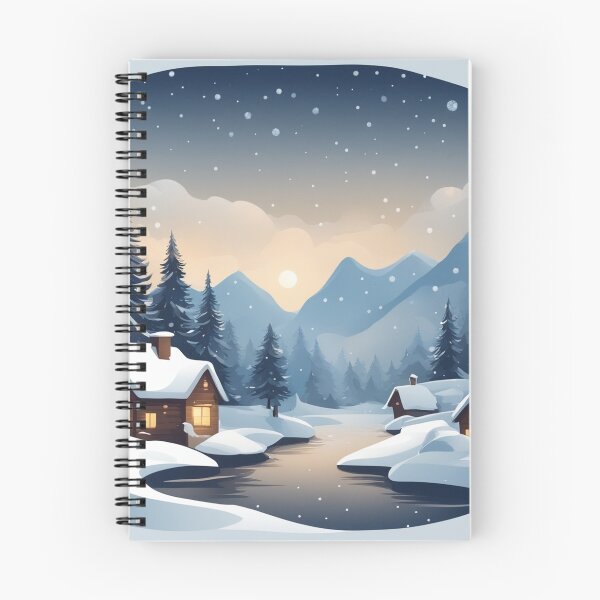 Item preview, Enchanting Christmas Snow Landscape Illustration designed and sold by hjian8219.