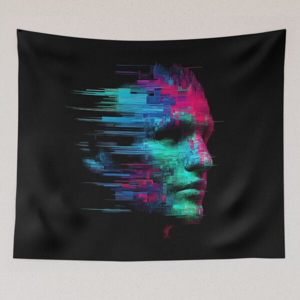 Item preview,  Glitch Art Abstract Human Face designed and sold by pumsquare.