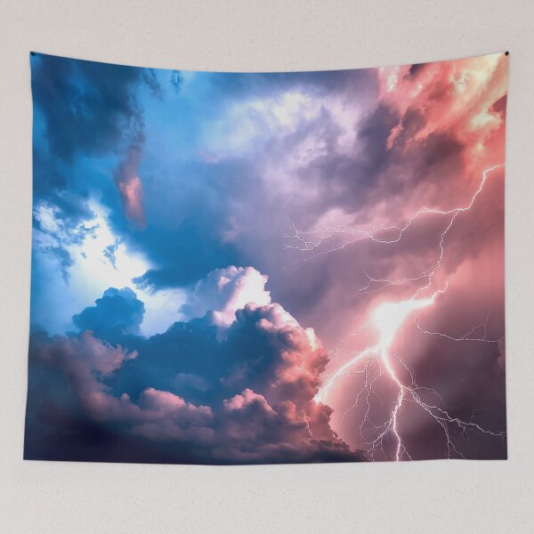 Item preview, Electrifying Skies: A Dance of Lightning and Clouds designed and sold by Exodoi.
