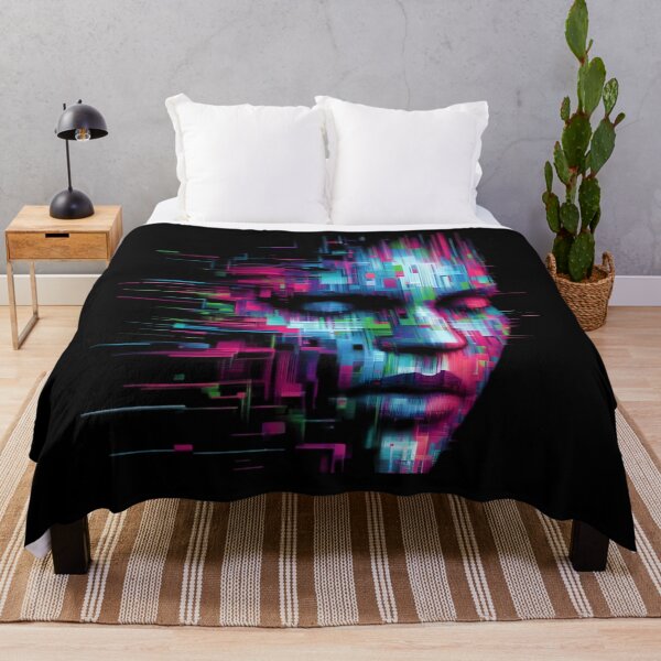 Item preview, Digital Glitch Face Art designed and sold by pumsquare.