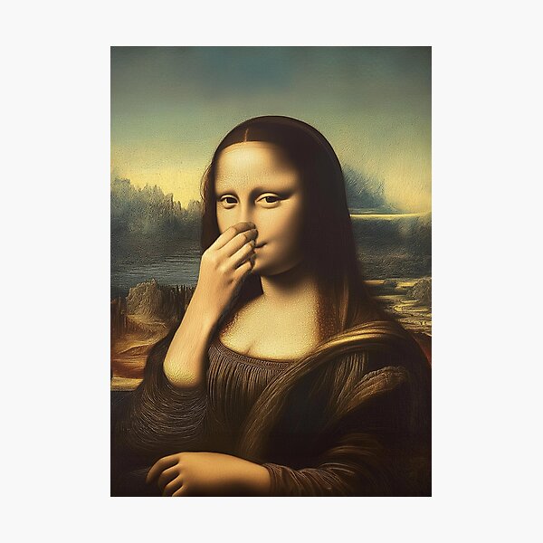 Item preview, Mona Lisa Funny Bathroom designed and sold by LanaMeyers.